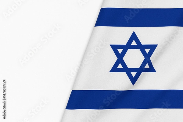 Obraz Israeli Flag with white background