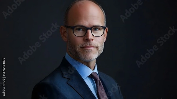 Obraz Confident Senior Business Executive AI Generative