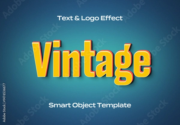 Fototapeta Vintage Retro Old Text Logo Style Effect Mockup Logotype Template Shape