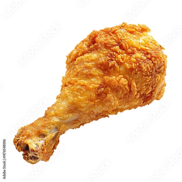 Fototapeta fried chicken wings isolated on transparent background, clipping path, png