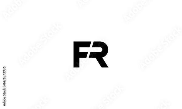 Fototapeta FR initial letter, monogram logo