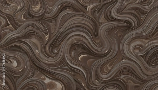 Obraz Dark Brown Abstract Wave Background with Flowing Wave Pattern for Stylish Wallpaper and Tile Design