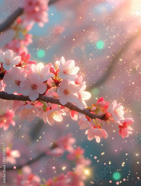 Obraz pink cherry blossom