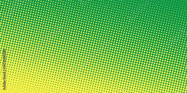 Fototapeta Dotted halftone gradient texture. Vanishing polka dot background. Repeating dots gradation pattern background. Black fading comic pop art overlay backdrop. Raster effect wallpaper. Vector halftone