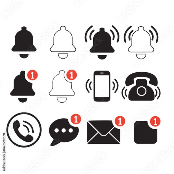 Obraz communication icons set