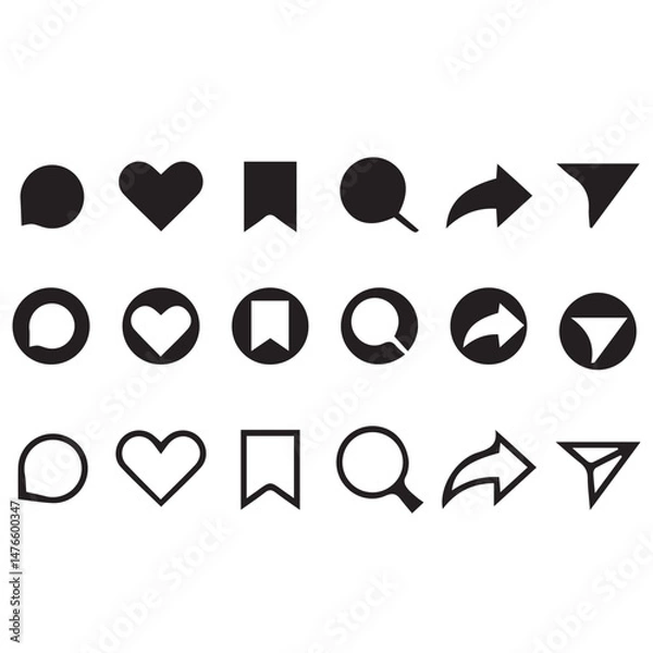 Obraz set of hearts
