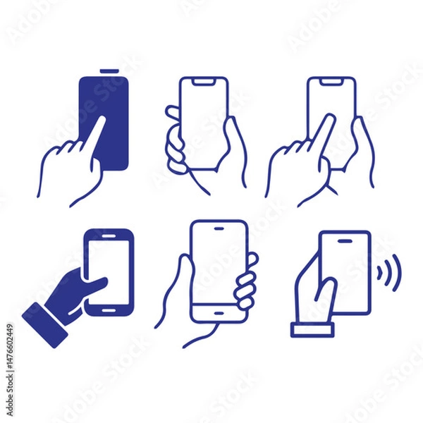 Obraz colorful contact icon design.