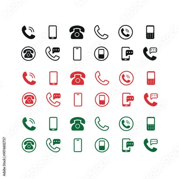 Obraz colorful contact icon design.