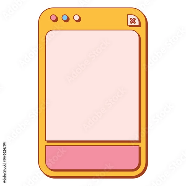 Obraz Retro Text Box Vector