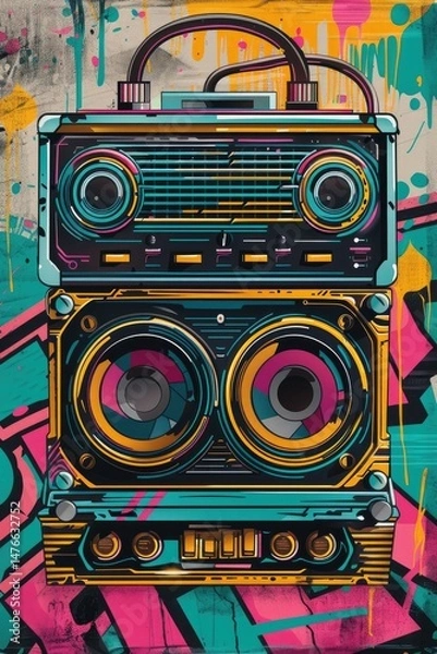 Obraz Artwork Graphic Vector Illustrations, Ai T-shirt design