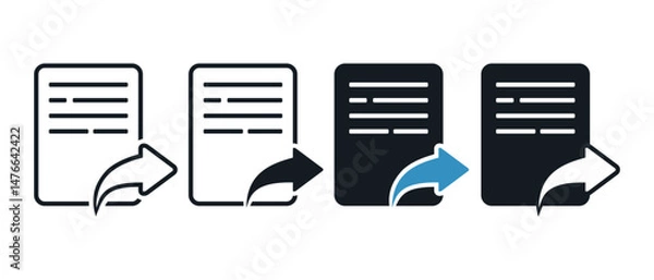 Obraz Share file data icon. Illustration vector