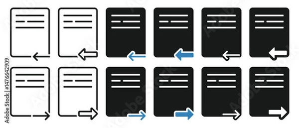Fototapeta File export import icon. Illustration vector