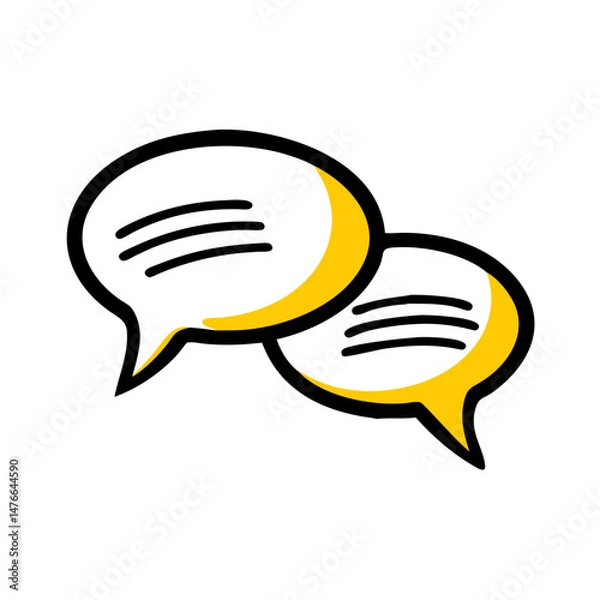 Fototapeta Speech Bubbles Icon Representing Communication and Conversation  