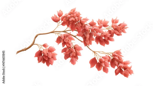 Obraz Elegant pink flowering branch nature scene floral arrangement artistic perspective botanical concept