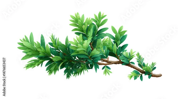 Obraz Lush greenery display indoor setting digital illustration minimalist design close-up nature's beauty