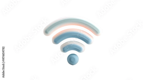 Obraz Wi-fi signal icon digital illustration technology modern minimalist design digital environment