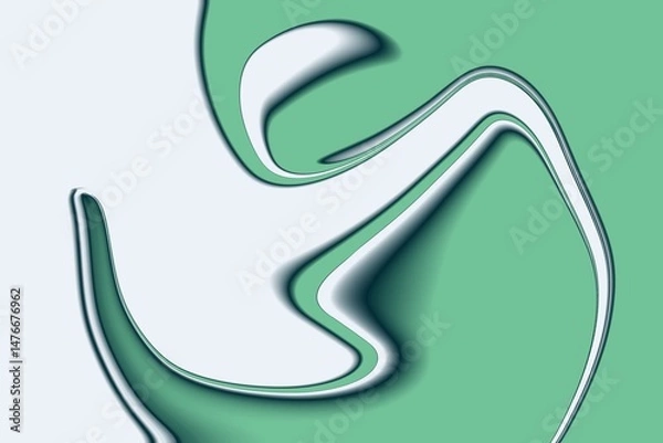 Obraz Fluid Emboss Abstract Background.  Fluid gradient mesh. Abstract wavy background