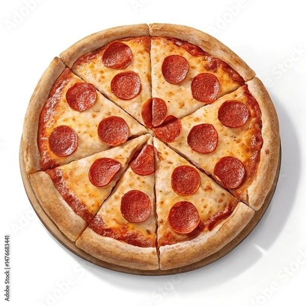 Obraz pizza on a white background