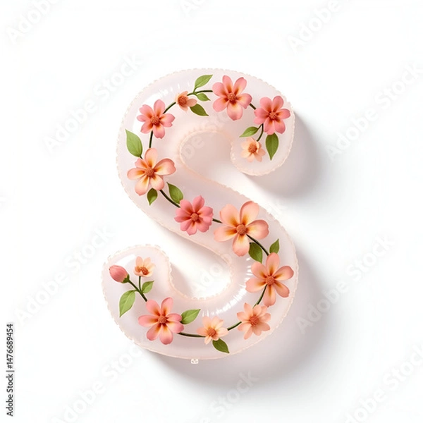 Obraz porcelain vase with flowers