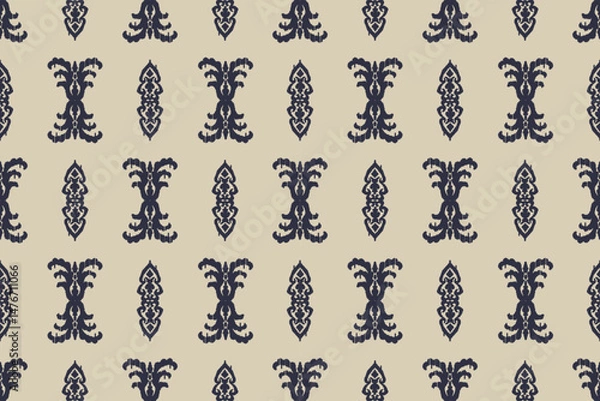 Obraz Motifs African boho paisley Floral Ikat seamless pattern embroidery border. Ethnic ikat floral Ethnic Indian Pattern Ikat pattern Ethnic Pattern.Border floral Aztec embroidery border seamless patterns
