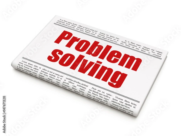 Fototapeta Business concept: newspaper headline Problem Solving