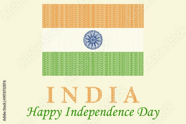 Fototapeta  In coding style celebrating India's Digital Freedom: A Tricolor Tribute in Code"