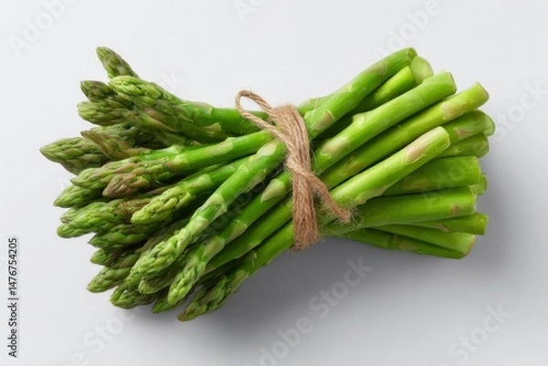 Fototapeta Fresh Asparagus Bundle: A Vibrant Still Life