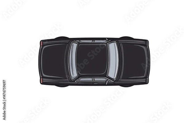 Fototapeta a top view of a car