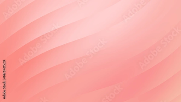 Fototapeta Pink curved lines creating a soft gradient background, suitable for feminine designs, fashion blogs, beauty products, and delicate branding projects.