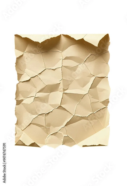 Obraz Torn Beige Paper Texture, with Transparent Background.