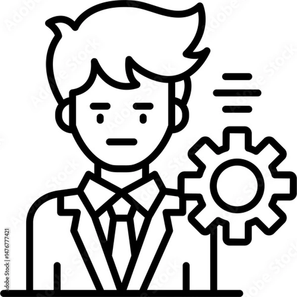 Fototapeta Management Icon Vector Element