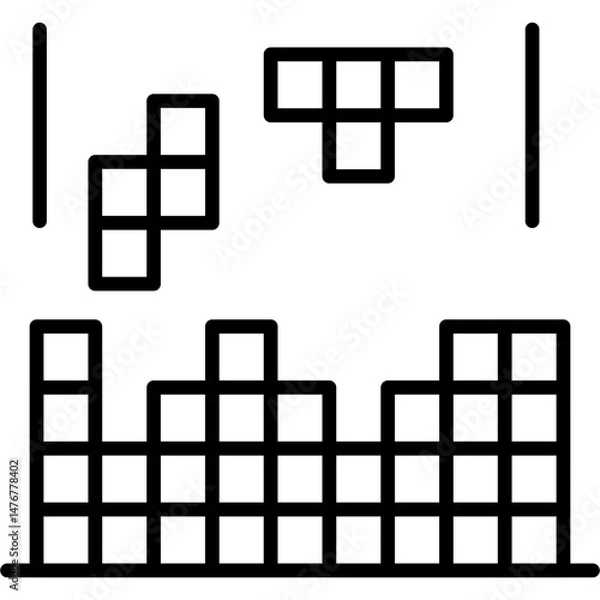 Obraz Tetris Icon Vector Element