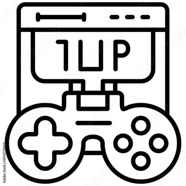 Fototapeta 1up Icon Vector Element