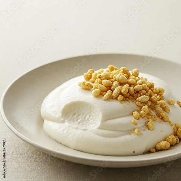 Fototapeta cream cheese on a plate