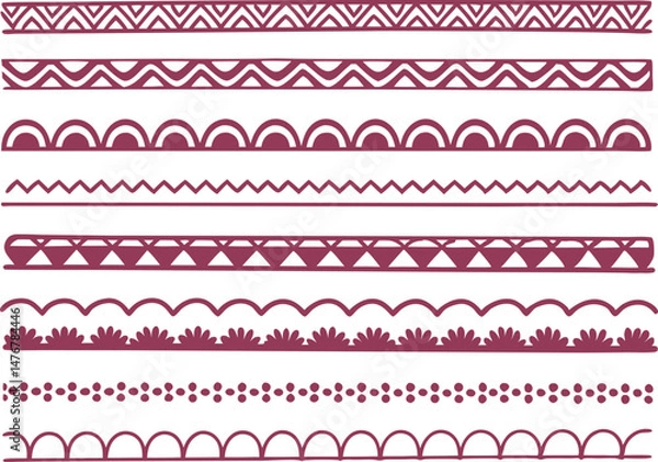 Obraz Collection of Decorative Borders and Edges