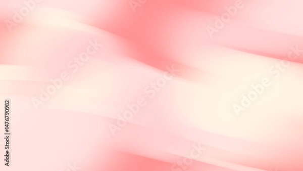 Fototapeta Pink and white blurred gradients create smooth curves. Suitable for abstract backgrounds, soft designs, and digital art projects.