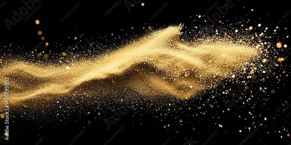 Obraz Bright lights of abstract fireworks glow in the night sky like a supernova over the beach