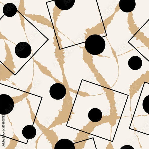 Fototapeta Seamless abstract geometric pattern. Vector Illustration.