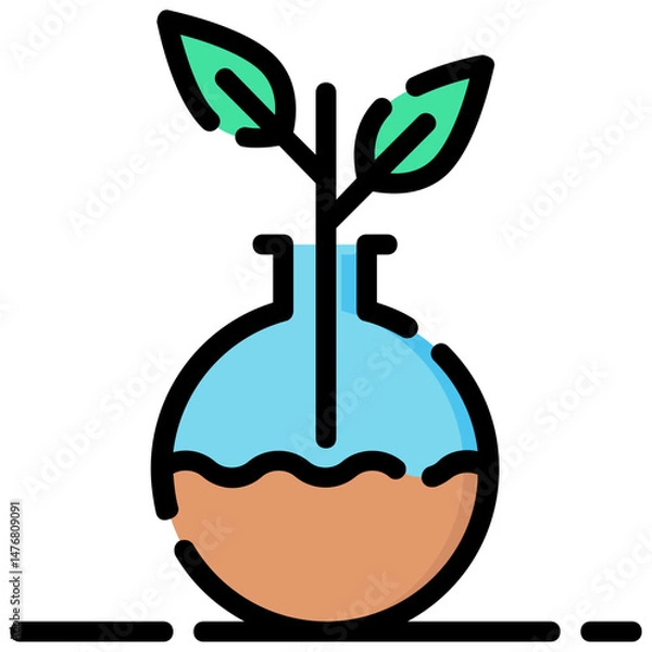 Obraz botany vector filled outline icon