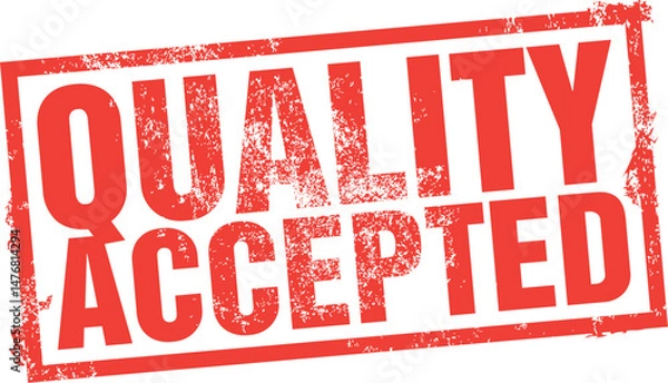 Obraz Quality Accepted. Grungy Rubber Stamp.