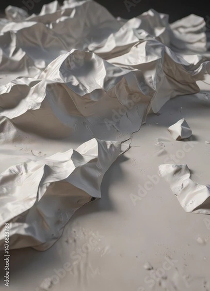 Fototapeta Softly crumpled, uneven surface, subtle shadows  ,  subtle texture,  subtle