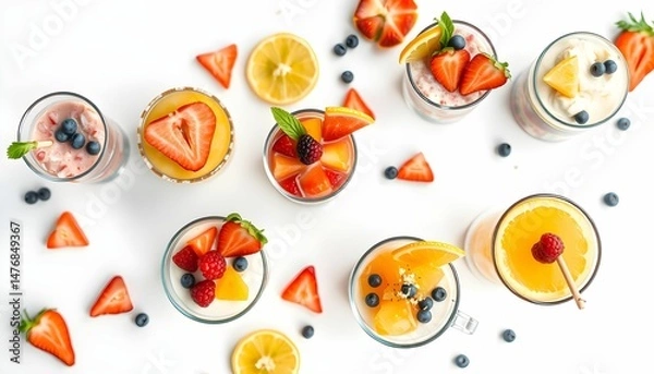 Fototapeta easter eggs with flowers