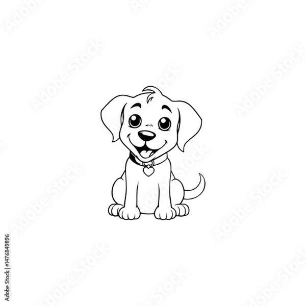 Obraz smiling dog Illustration vector