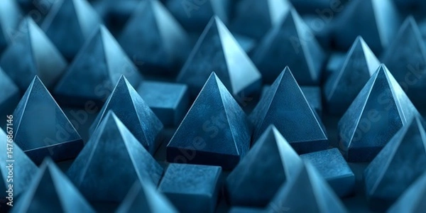 Obraz Dynamic blue polygonal background with layered geometric patterns perfect for web design technology visuals and creative digital artwork requiring abstract textures
abstract blue background