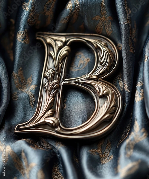 Fototapeta 3D font on fabric, 3D lettering textile, fabric typography, 3D text on cloth, textile font design, cloth lettering, embroidered 3D font, 3D print on fabric, fabric texture text, 3D stitched font, text