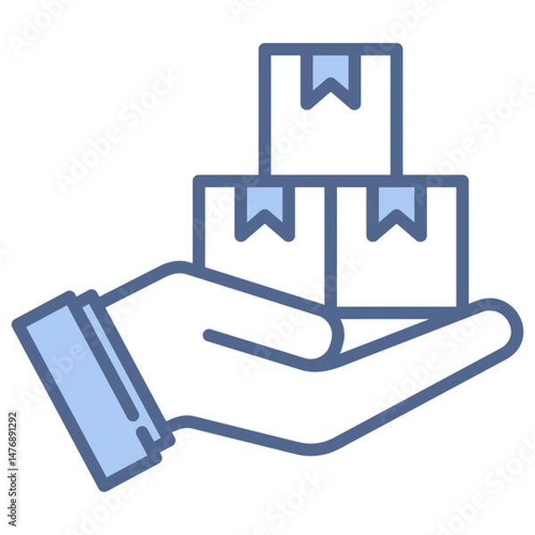 Obraz Package Blue Icon