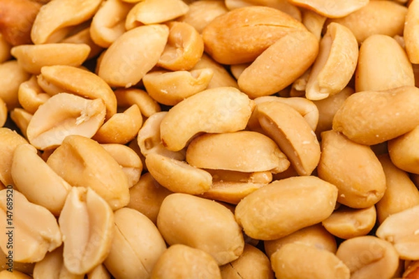 Fototapeta Roasted peanuts close up