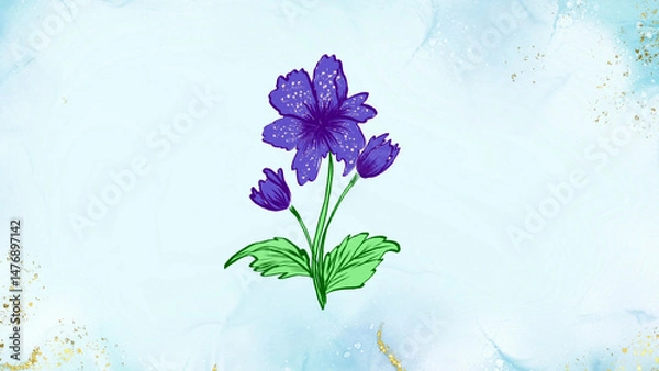Obraz Flower Animation Element 01