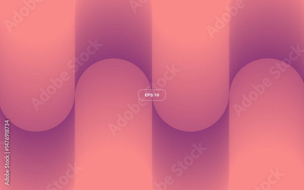 Obraz Pink & Violet Soft Gradient Curves. Trendy vector illustration.
