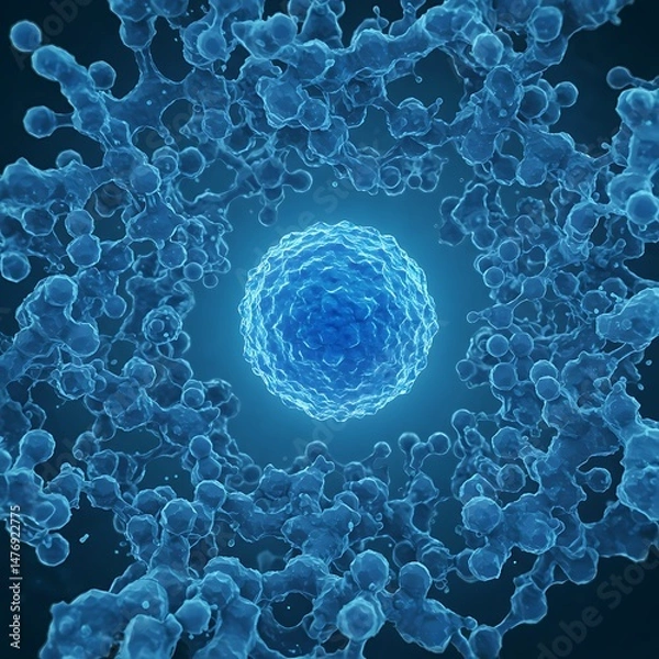 Fototapeta Cellular Symphony: A 3D Microcosm